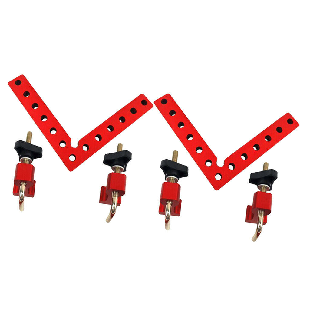 2 Set Aluminium Alloy 90 Degree Positioning Squares Right Angle Clamp 140mm