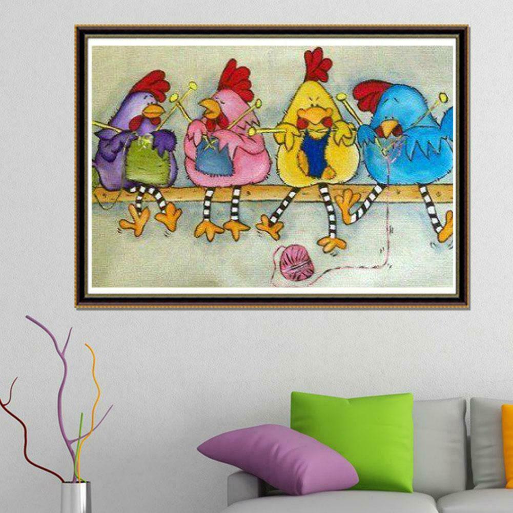 Chicken 5D Full Drill Diamond Painting Embroidery DIY Cross Stitch Decor @