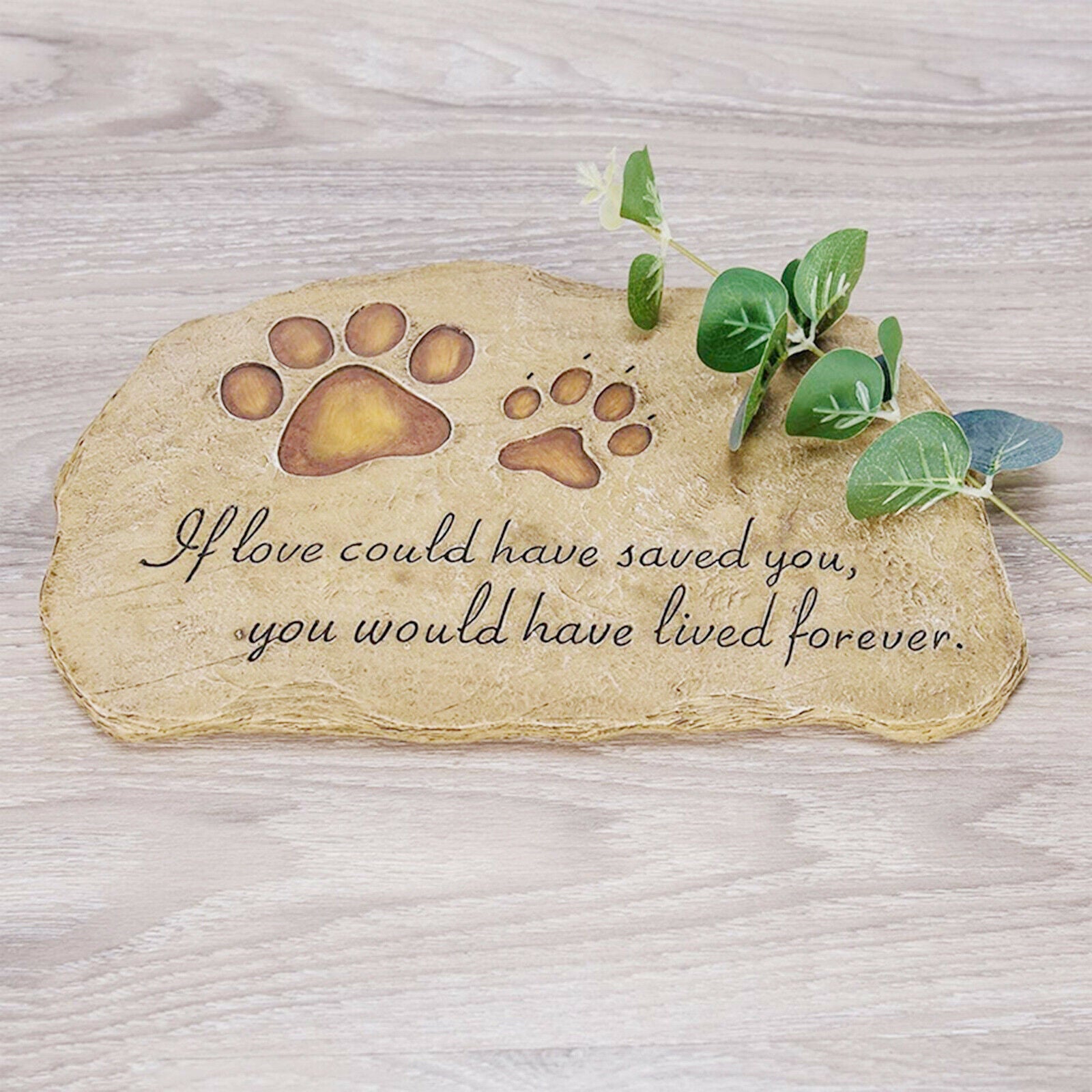 Pet Memorial Stone Outdoor Grave Marker Puppy Kitten Yard Tombstone Gift