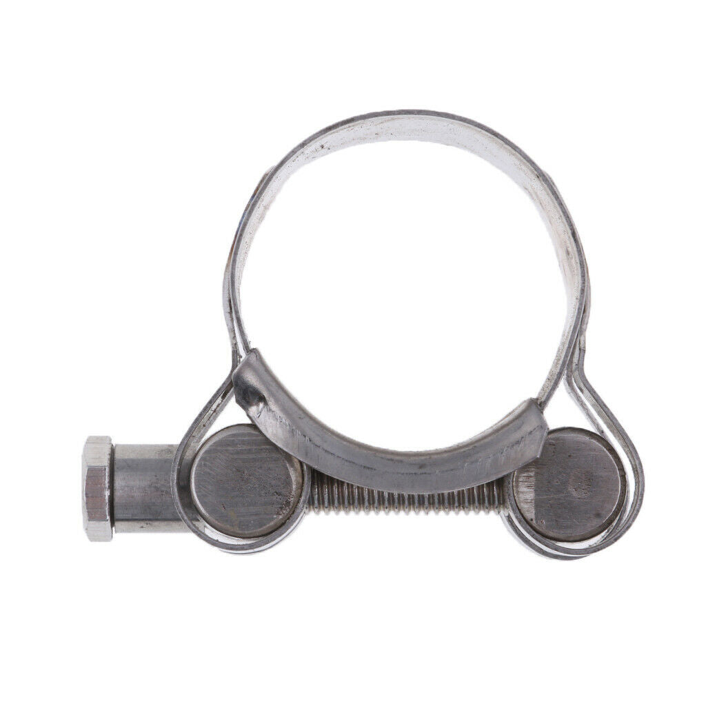2Pcs Universal 29-31mm Motorcycle Exhaust Pipe Clamp Caliper Stainless Steel