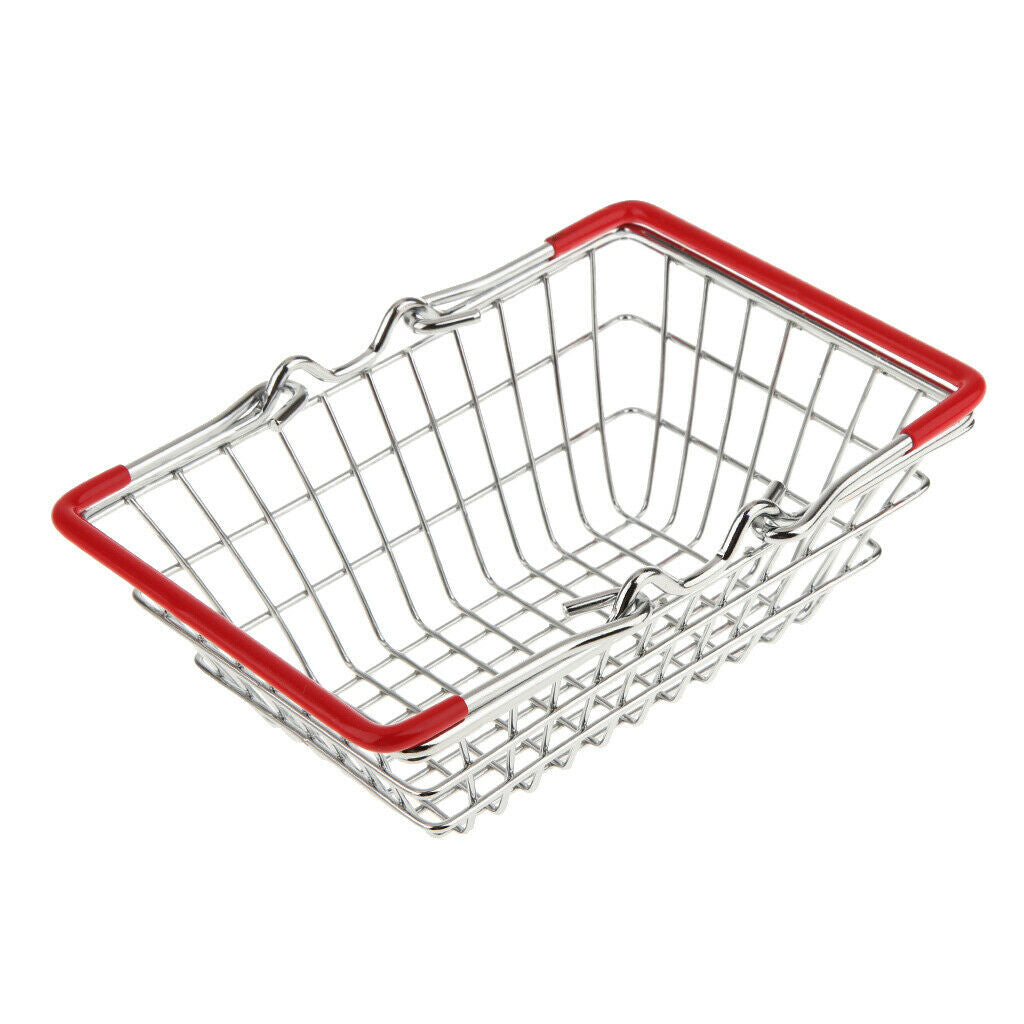 Mini Shopping Hand Basket Kids Toys Red S