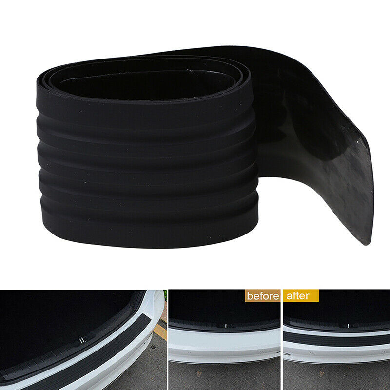 Car Rubber Rear Bumper Protector Trim Strip Trunk Sill Protector Scratch Pad