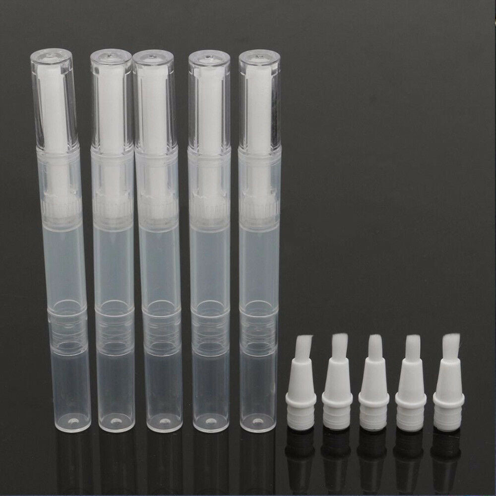 3ML Portable Tube Cuticle Oil Container Empty Pen Nail Polish With Brush Head