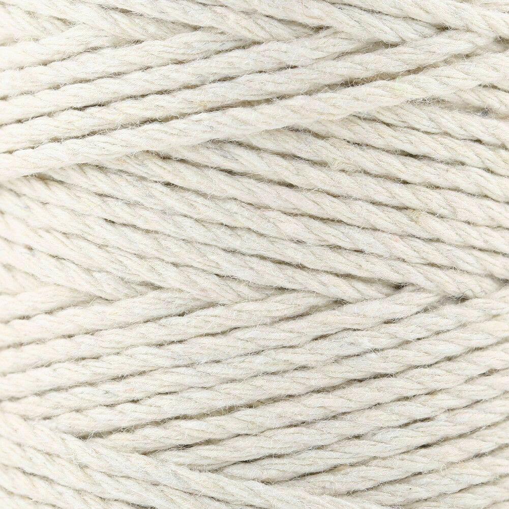 50M Natural Handmade Cotton Piping Cord Draw String Craft Macrame Artisan String