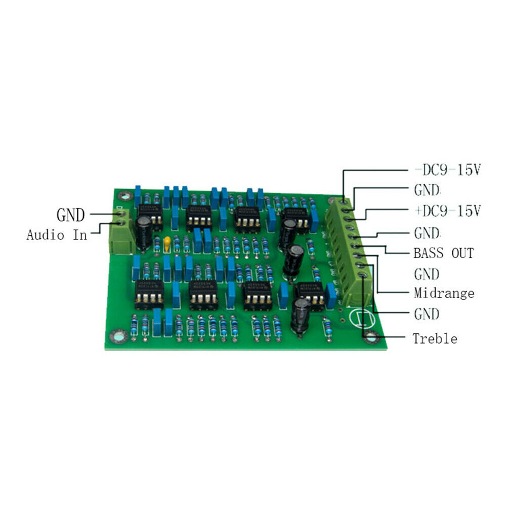 NE5532 Op Can Adjust/Customized Three-Frequency Divider Crossover Preamp