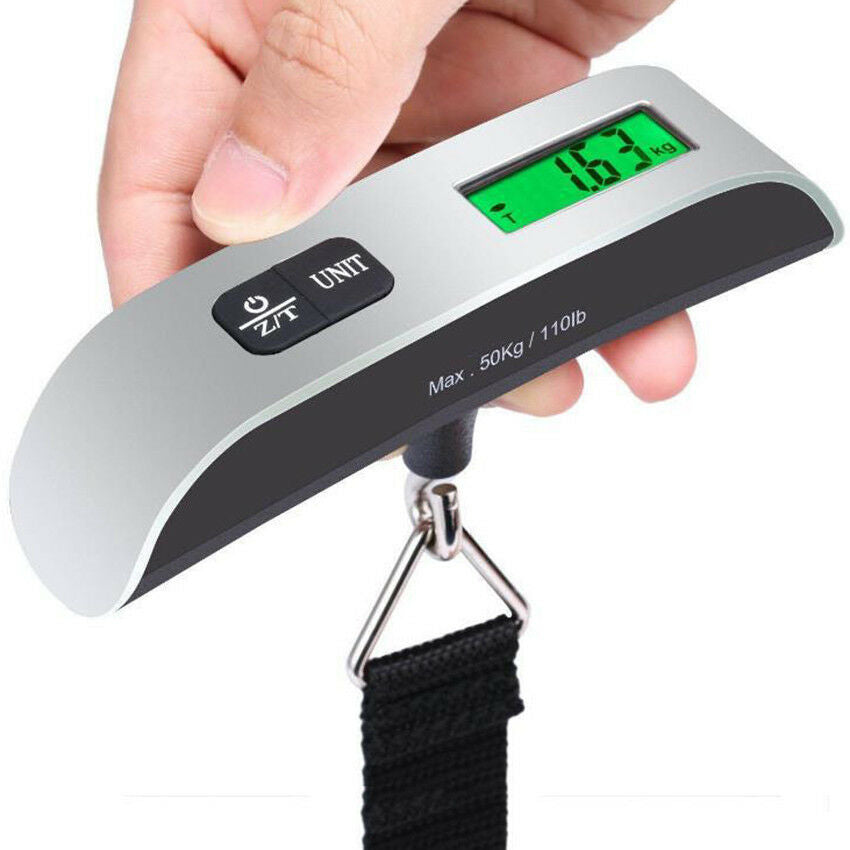 110lb / 50kg Portable Electronic Luggage Scale Suitcase Travel Scale Weighs