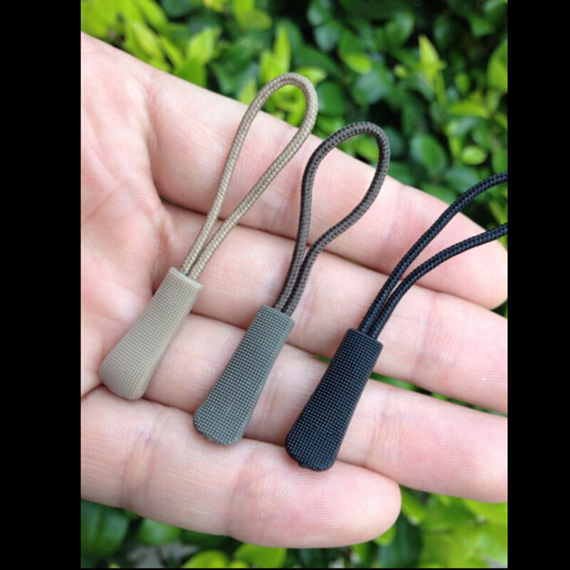10PCS EDC Zipper Pulls Cord Rope Ends Lock Zip Clip Buckle For Bags  DD