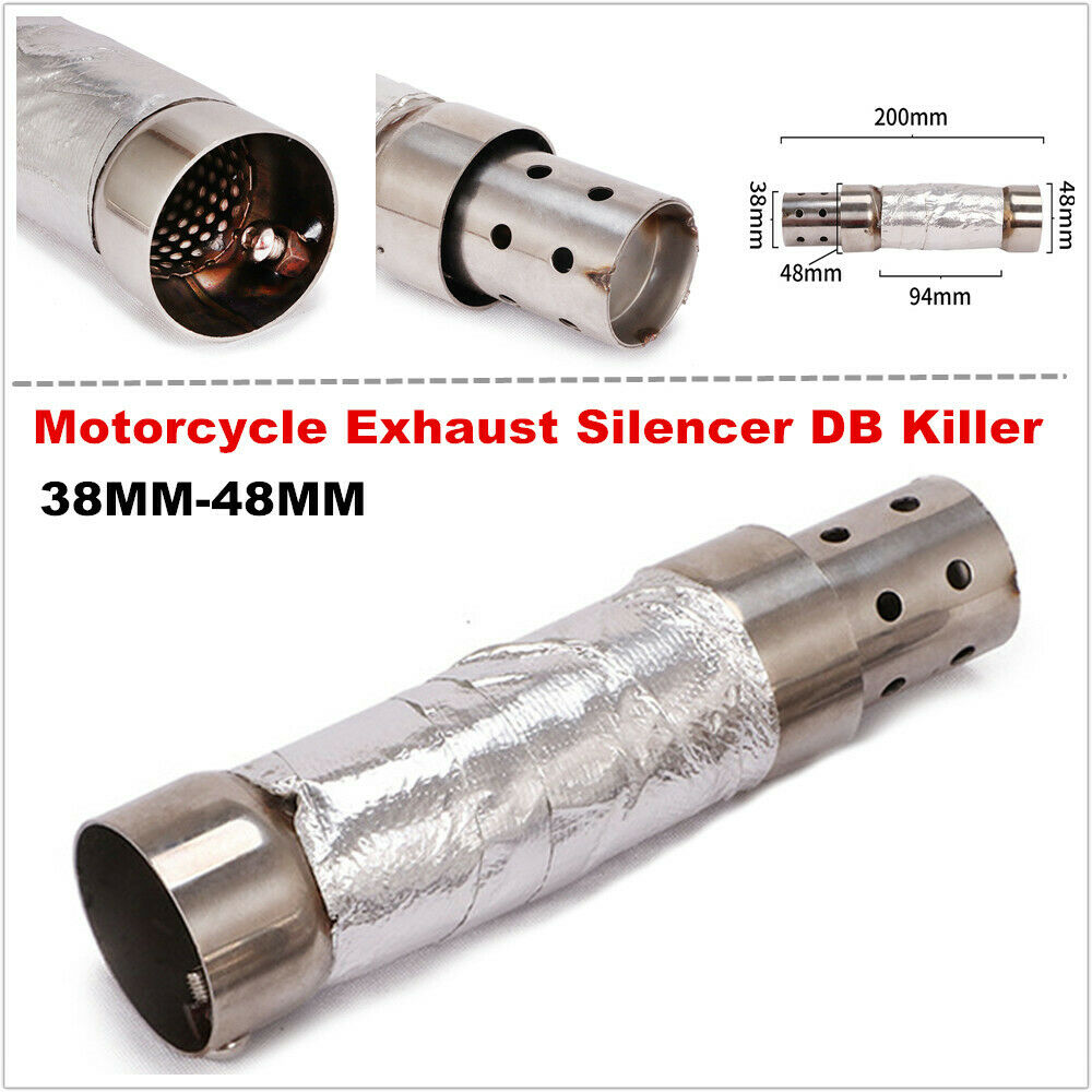 38-48MM Motorcycle Bikes Exhaust Silencer Baffle Insert Muffler Pipes DB Killer