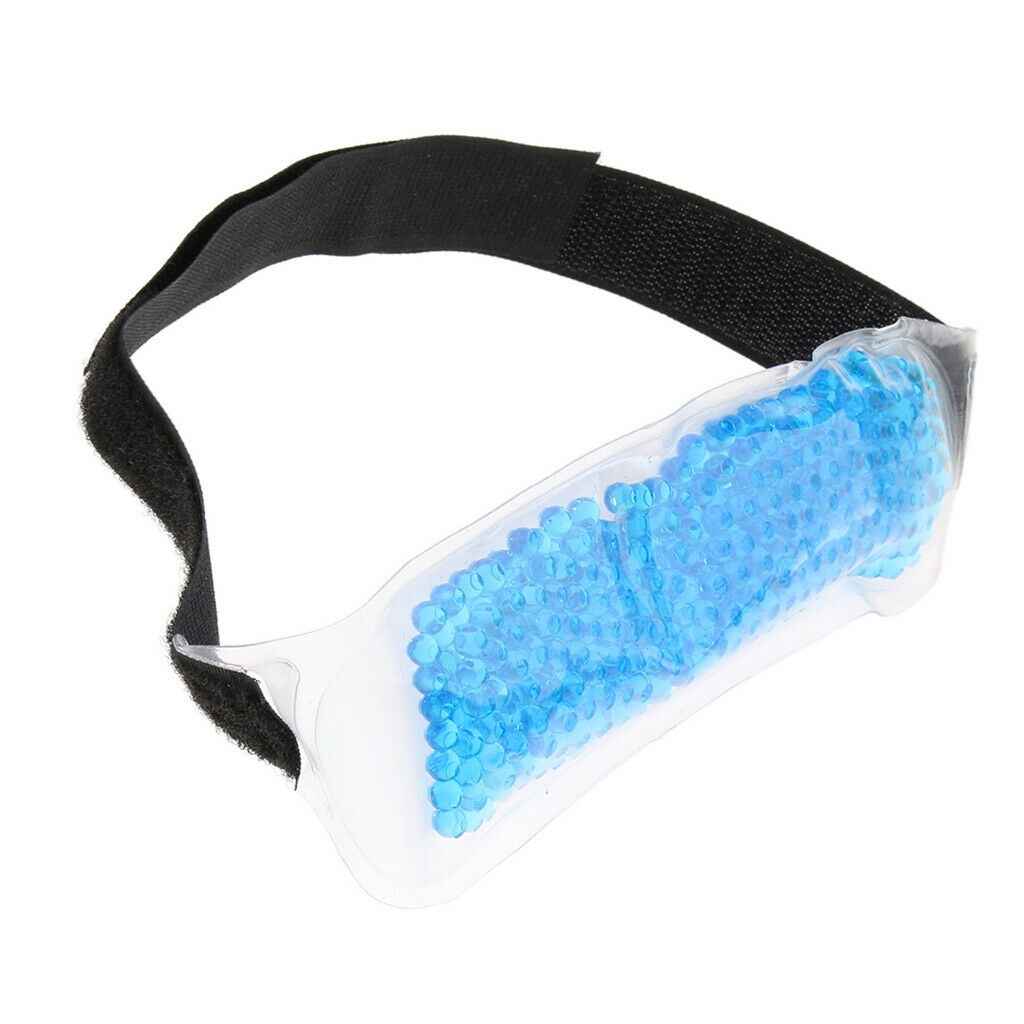Head Gel Ice Pack Bag w/Elastic Strap Ice Wrap Headache Tension Relief