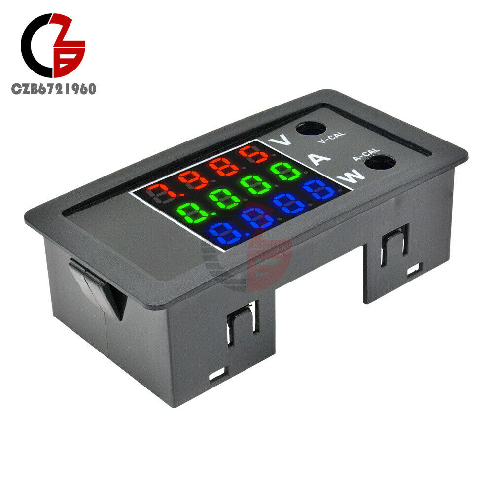 4 High Precision 100V 10A 1000W Voltage Current Power Meter Red Blue Green Digit