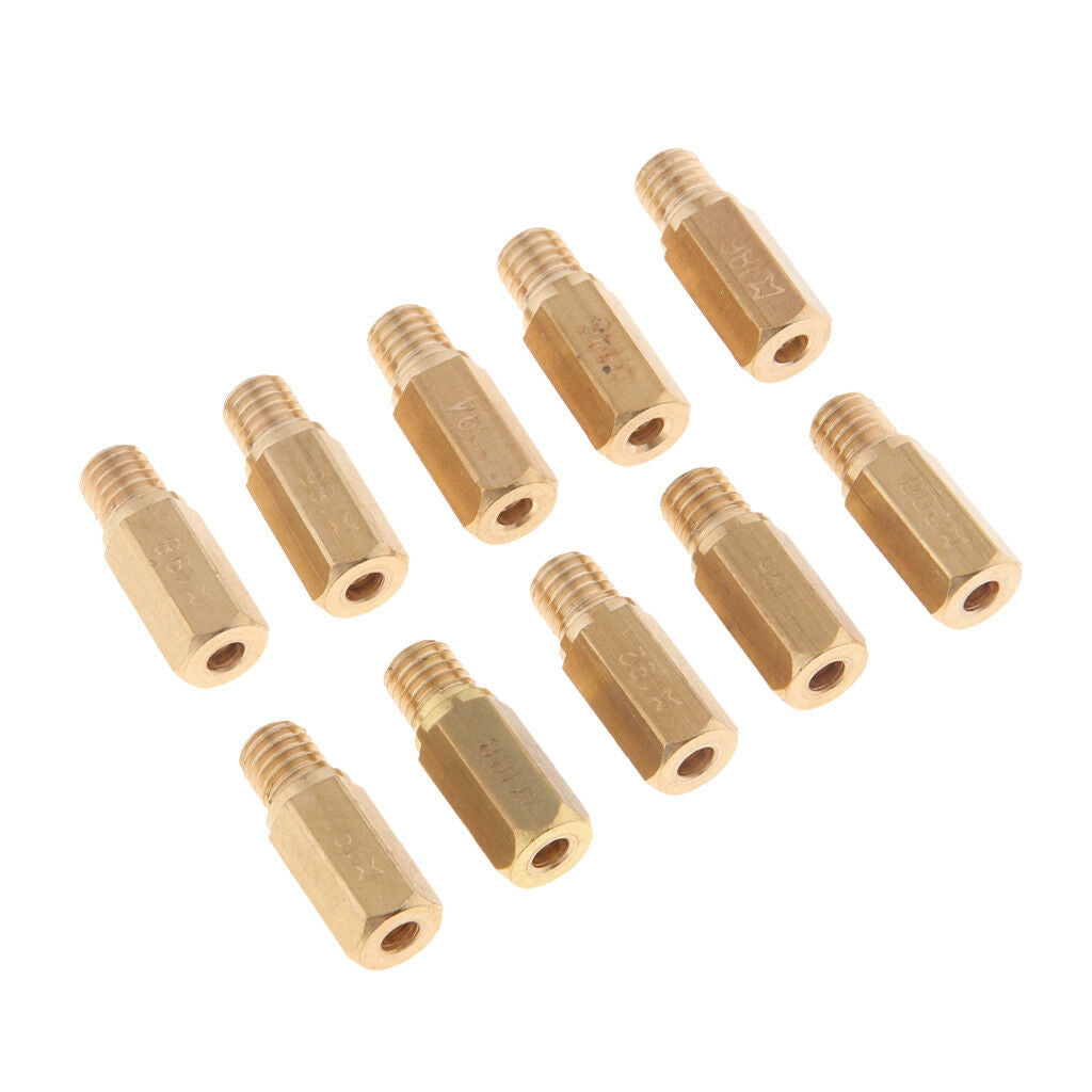 10pcs Carburetor Main Jet kit for PWK  OKO 185-200 / 10 Sizes