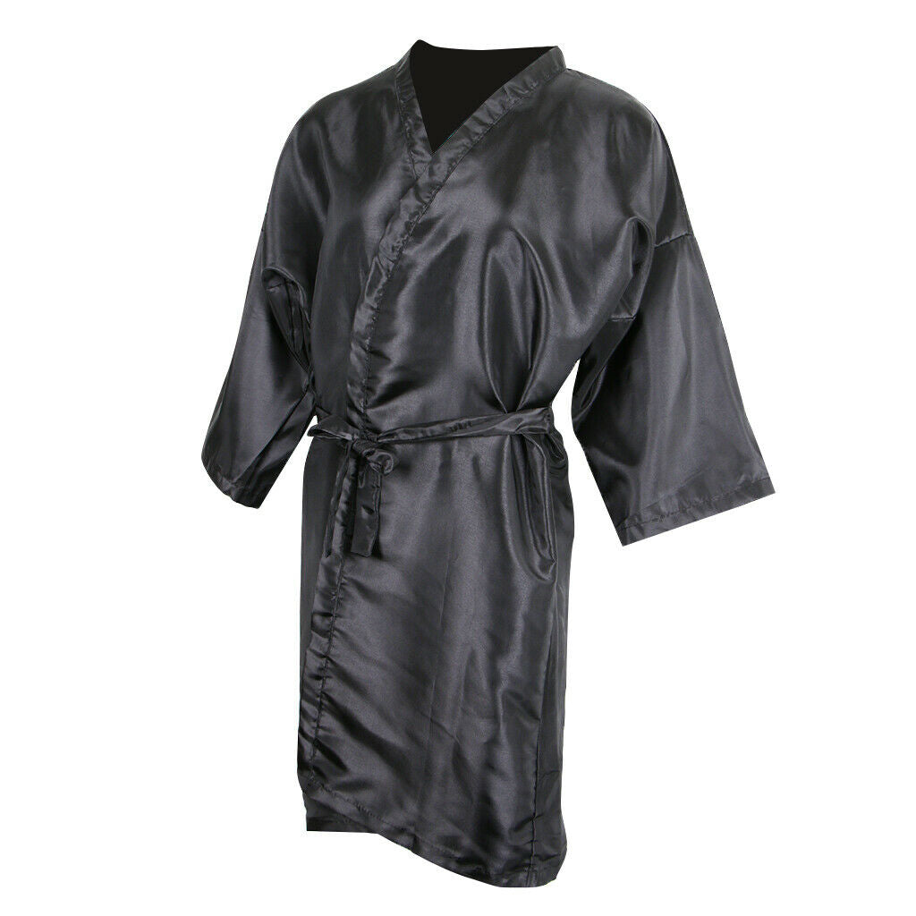Set of 2 Non Stick Hair Anti-static Hair Cutting Dye Shampoo Cape Gown Black