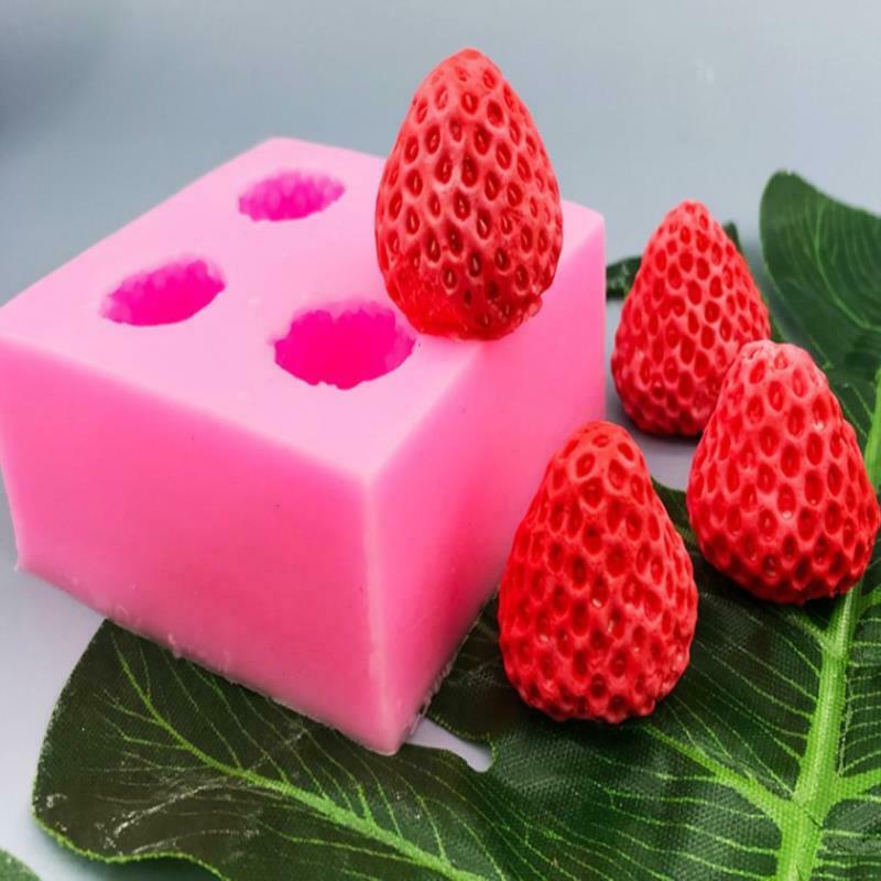 Strawberry Silicone Mould Fondant Making Cake Tool Decoration Mold DIYA Qx