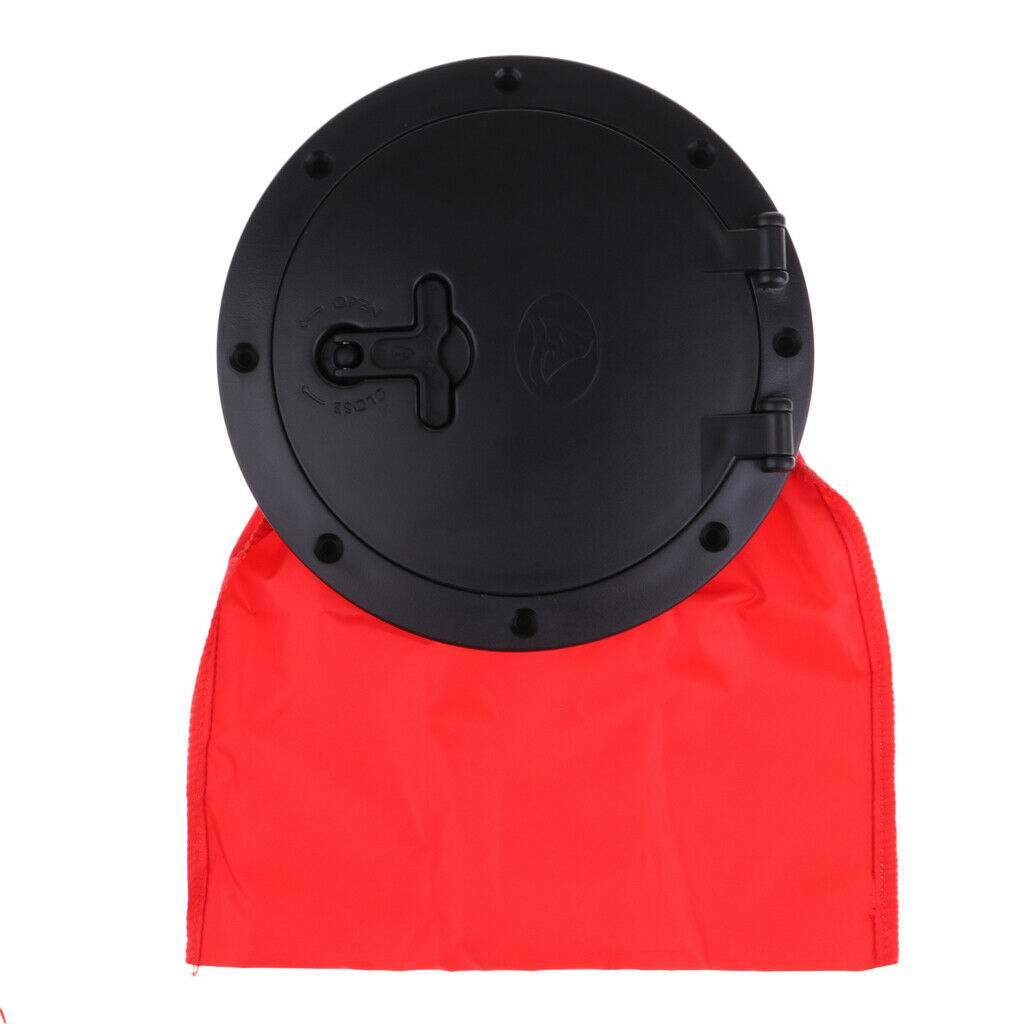 8'' Marine Deck Plate Kit, Round Non Slip Inspection Hatch Cover with Nylon