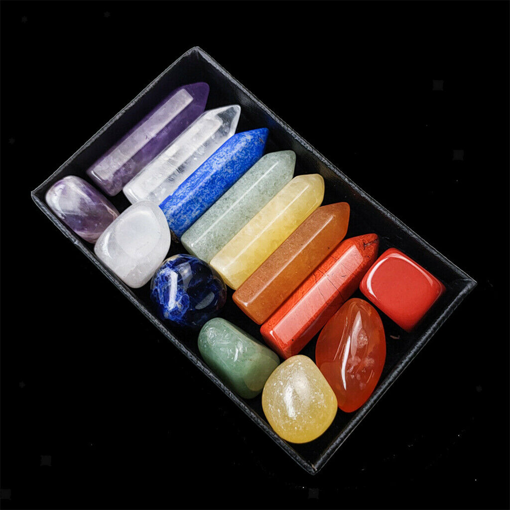 Crystal Energy Stones Red Jasper Topaz Gemstones Yoga Collection Gift Box