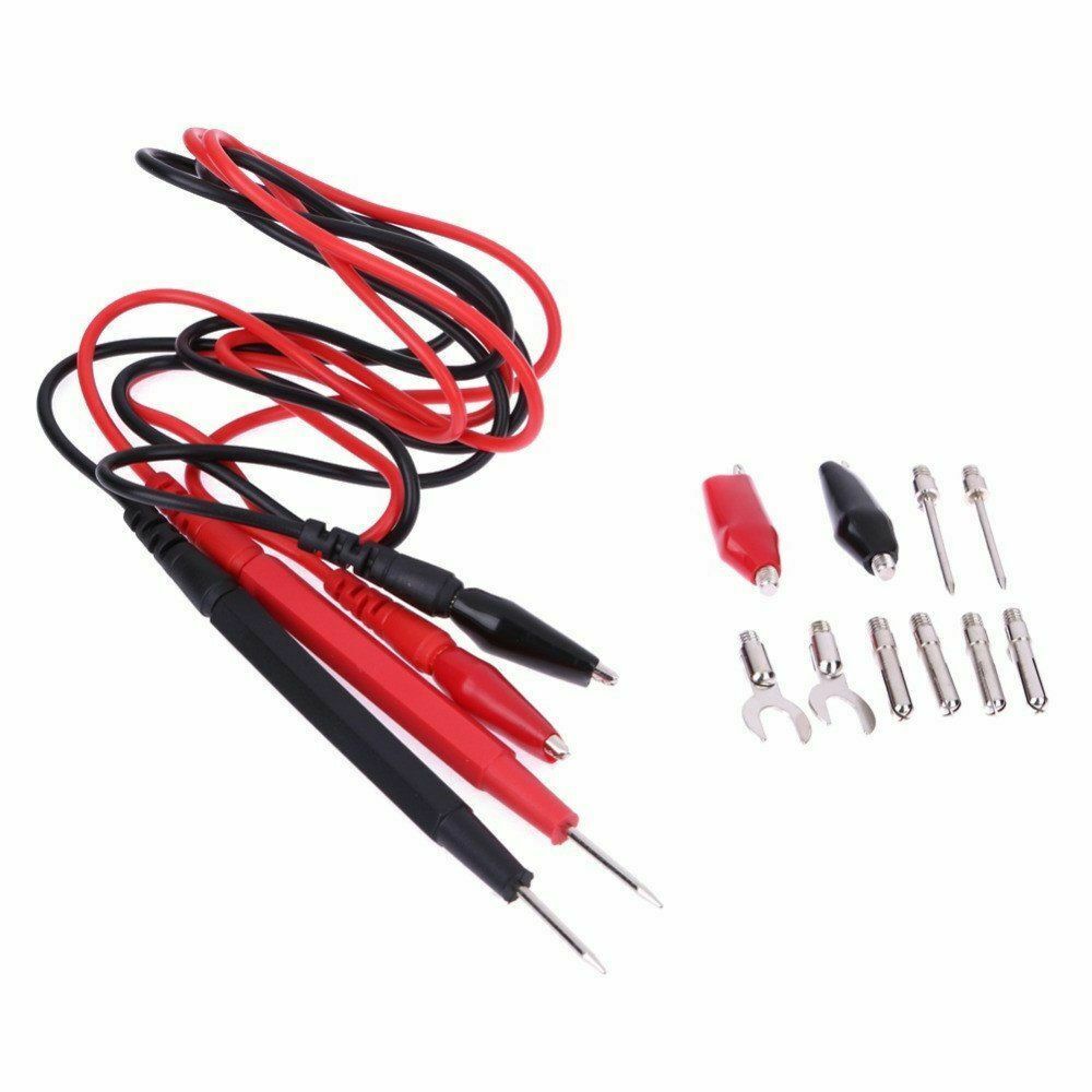1set (16) Multifunction Digital Multimeter Probe Test Lead Cable Alligator Clip