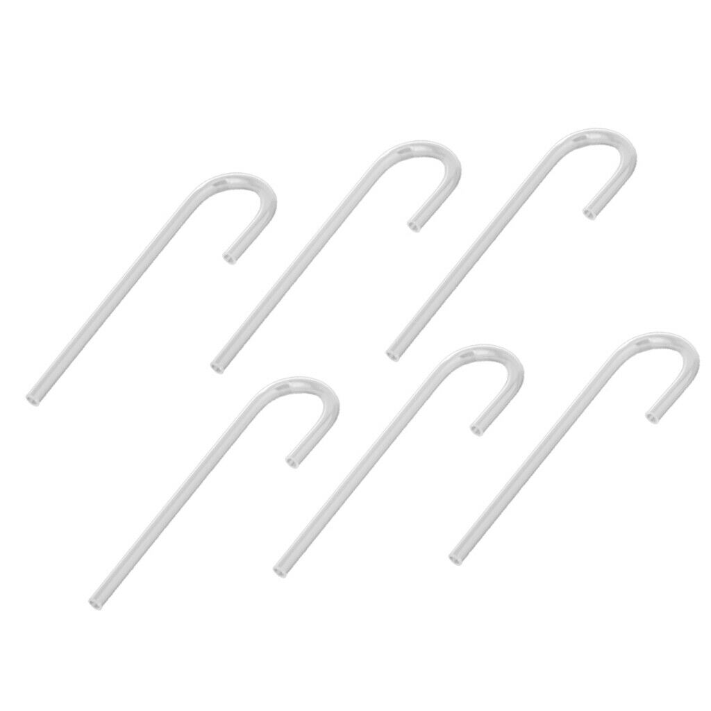 6xAcrylic Pipe U Shape Tube Bend for Aquarium Co2 System Diffuser