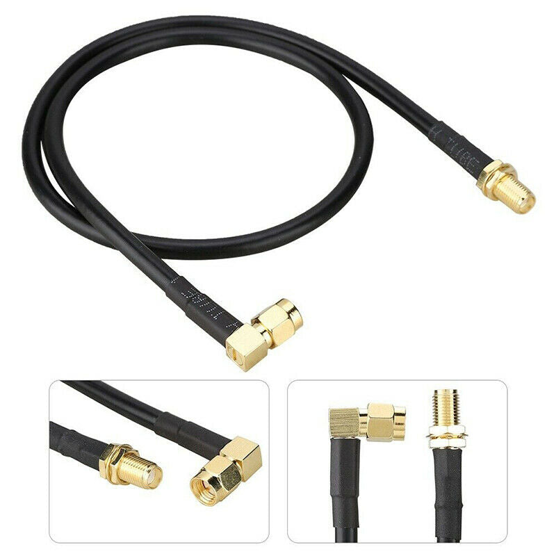 Black SMA Female To Male Antenna Extend Cable For Baofeng UV-5R UV-82 UV-9R Plus