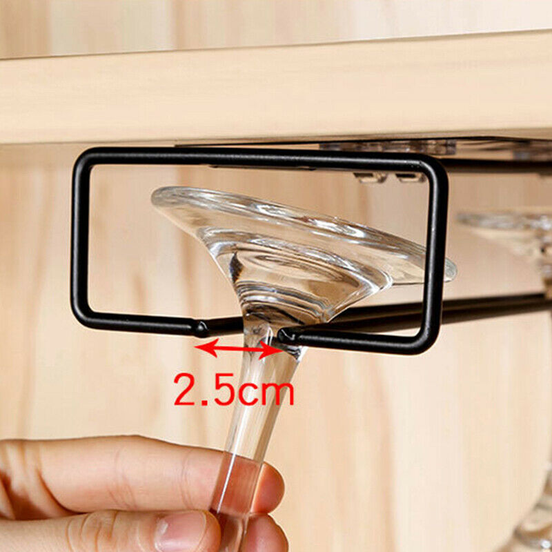 Wine Glass Iron Holder Hanging Rack Storage For Cabinet & Bar Home Dec.l8