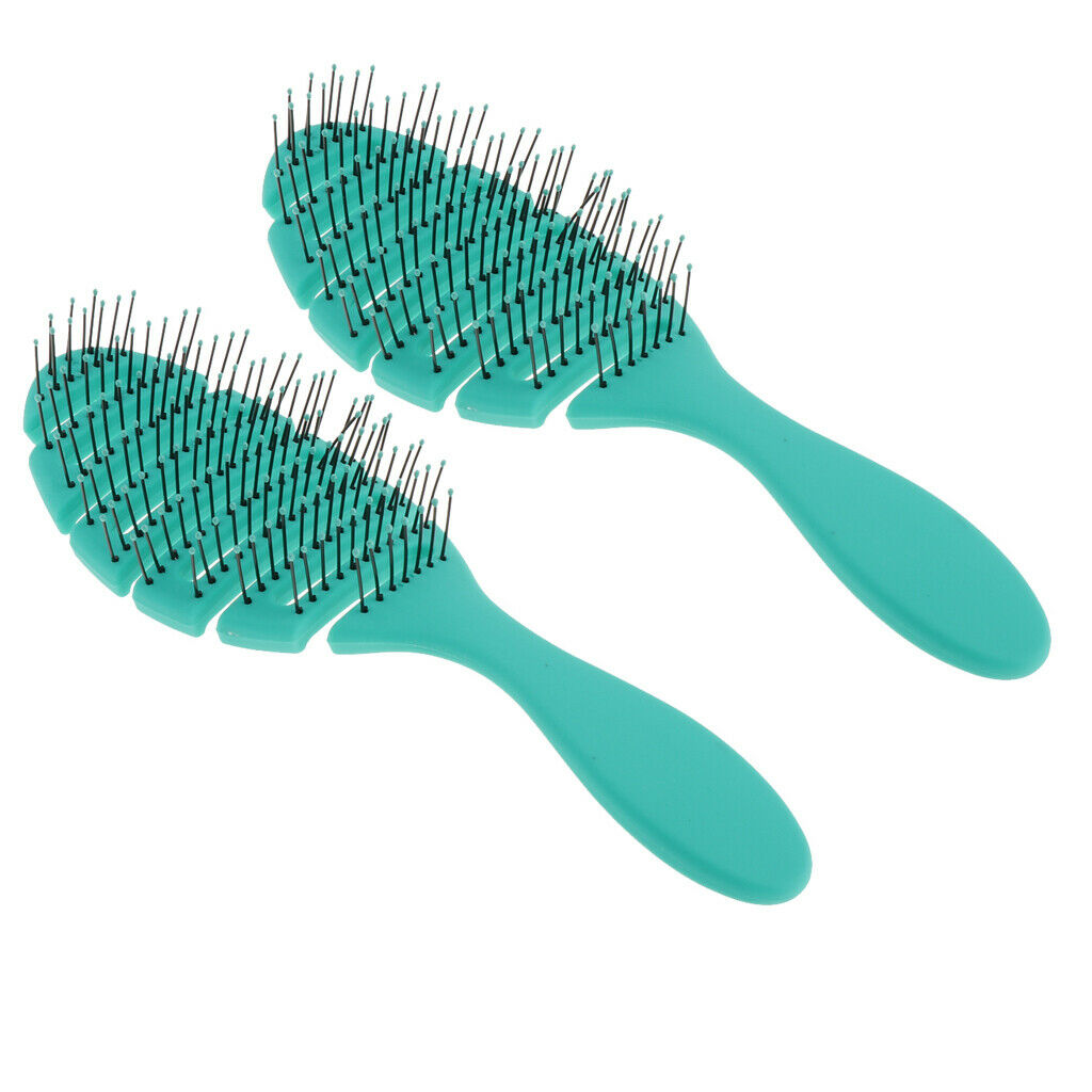 2X Anti-static Scalp Massage Hair Brush Combs for Curly Straight Hair Salon