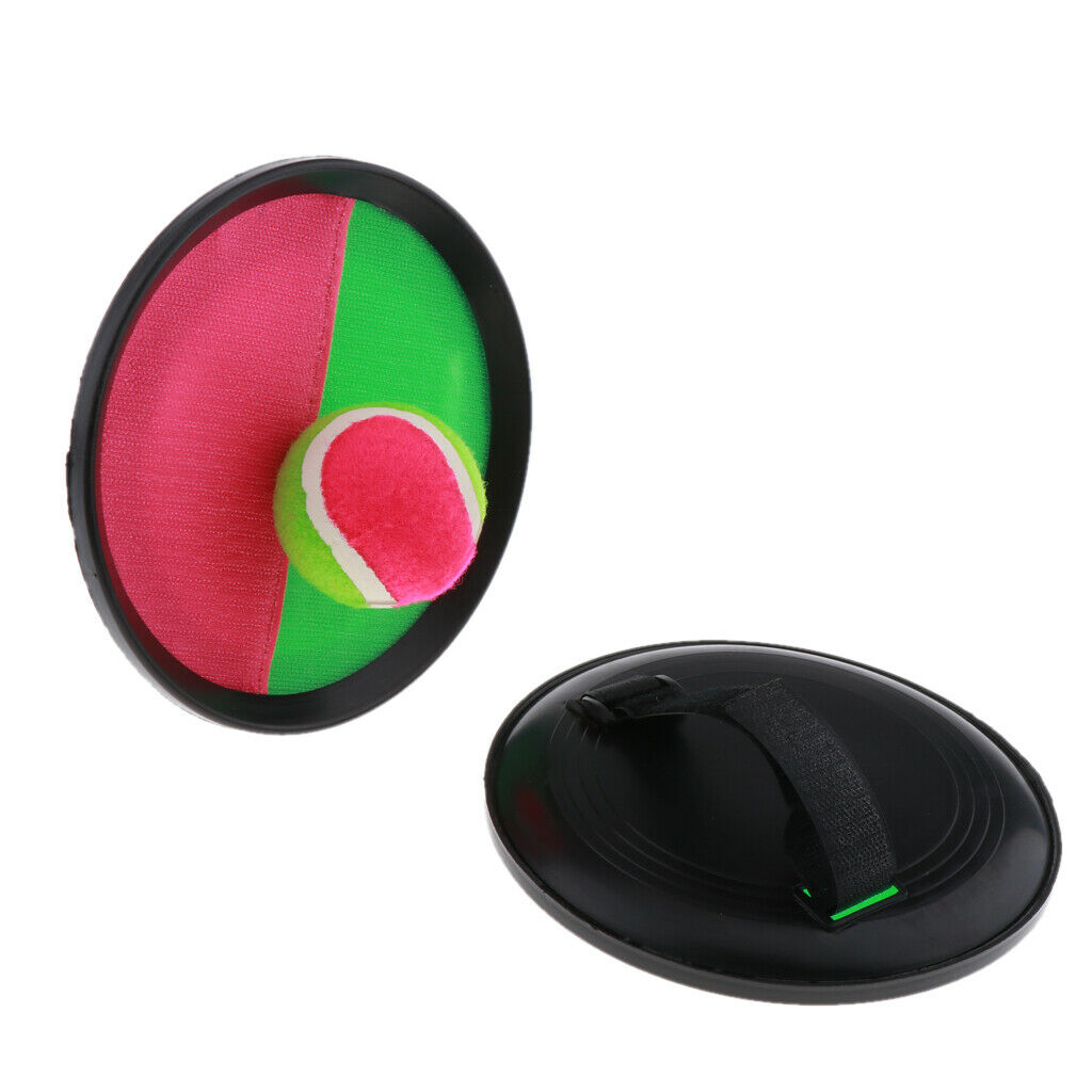 Toss & Catch Ball Game Set with 2 Disc Paddles and 1 Ball, Both great for Indoor
