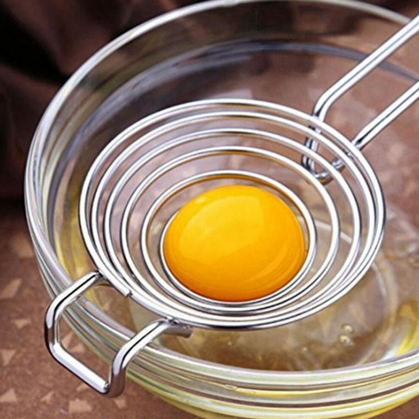 Stainless Steel Egg Yolk Separator Divider Hand Cooking Kitchen Gadget Tool