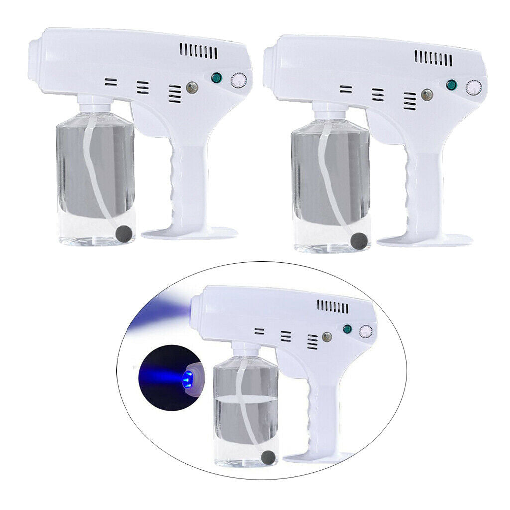 2pcs 600ml Handheld Blue Light Nano Sanitizer Disinfectant Sprayer Home