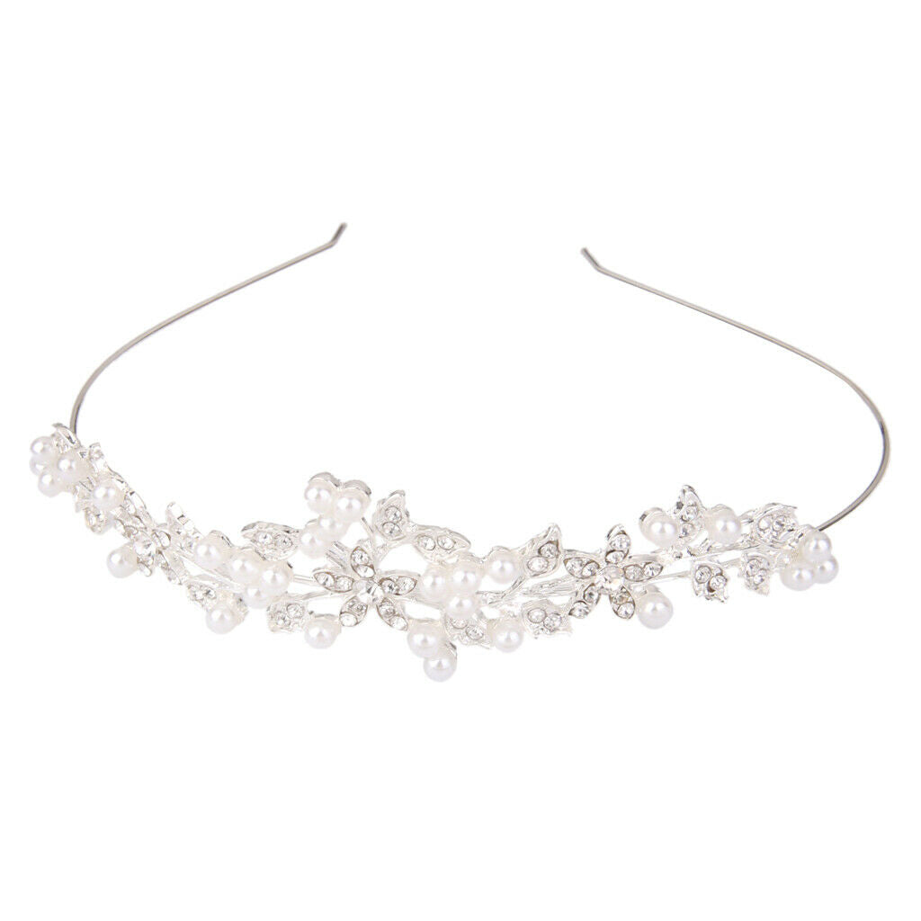 5 Pcs Wedding Hair Accessories Bride Crowns Flower Queen Tiaras Headpiece for