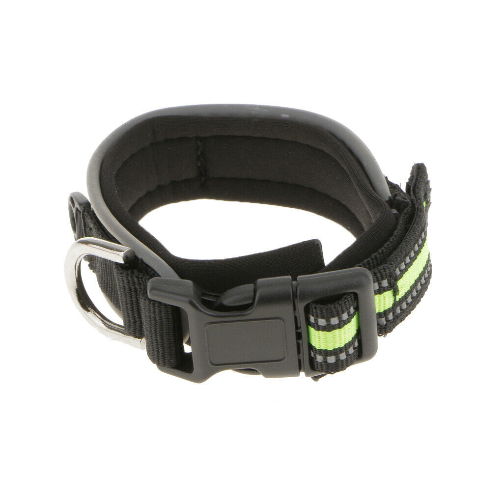 Adjustable Reflective Dog Collar Pet Safety Collar Buckle Strap Harness S