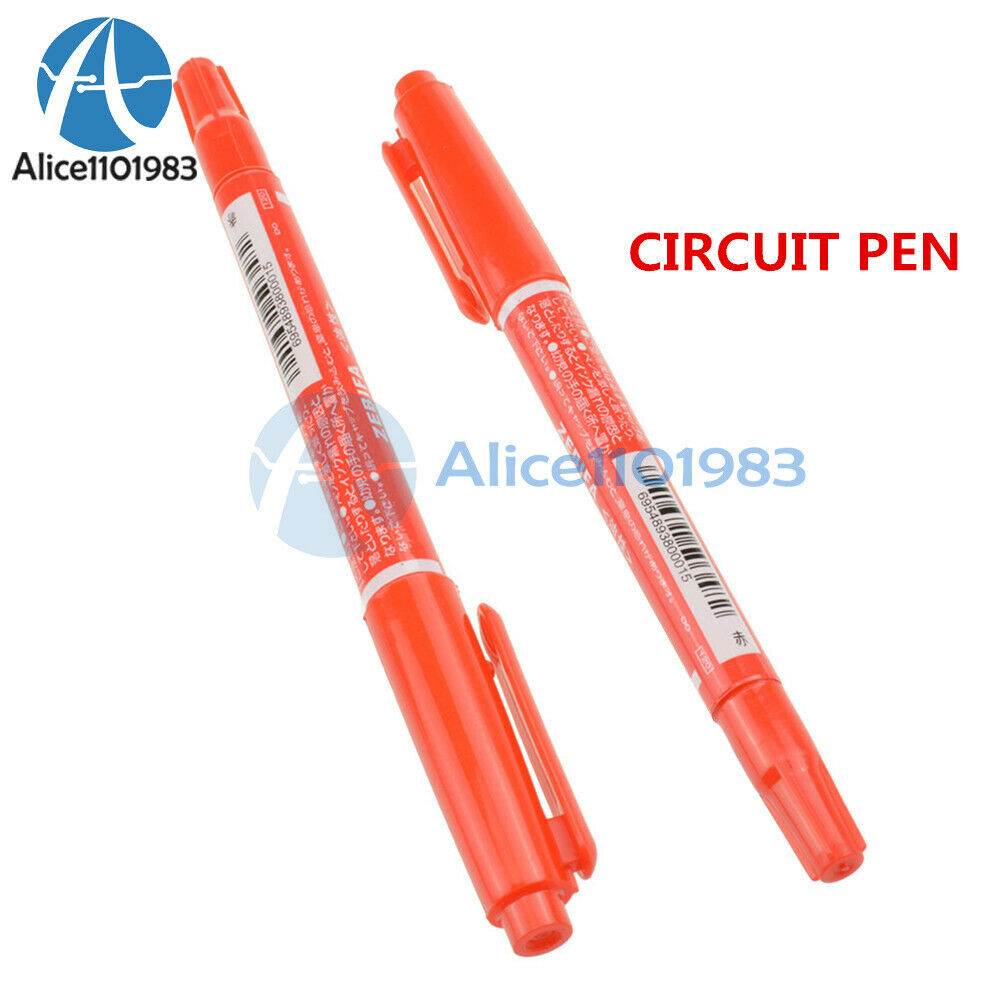 10PCS CCL Anti-etching PCB circuit board Ink Marker Red Double Pen For DIY PCB