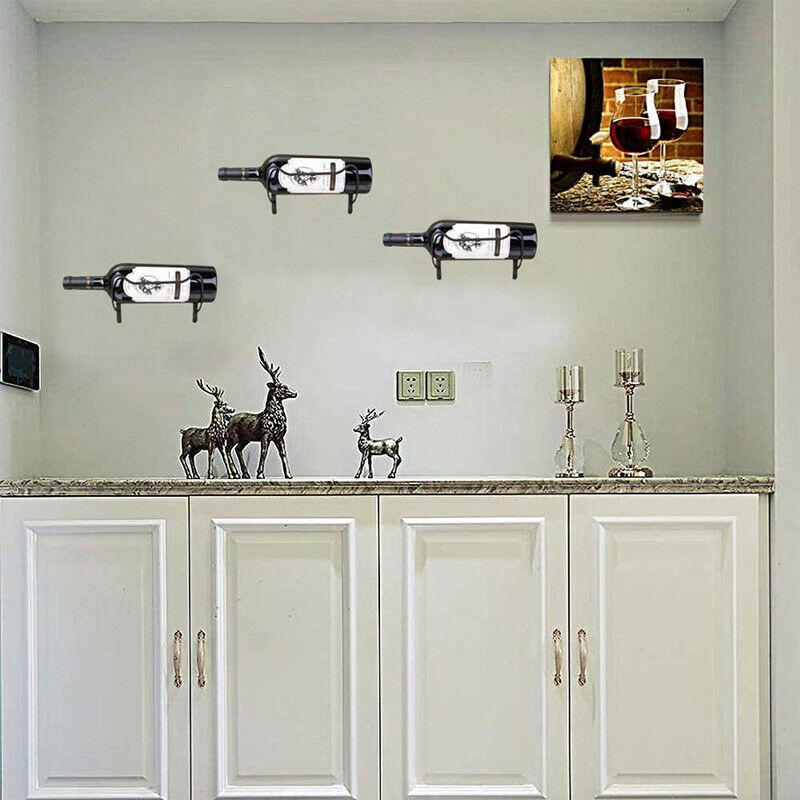 Wine Display Shelf Wine Rack With Screws Home Bar Kitchen Storage Organi JD
