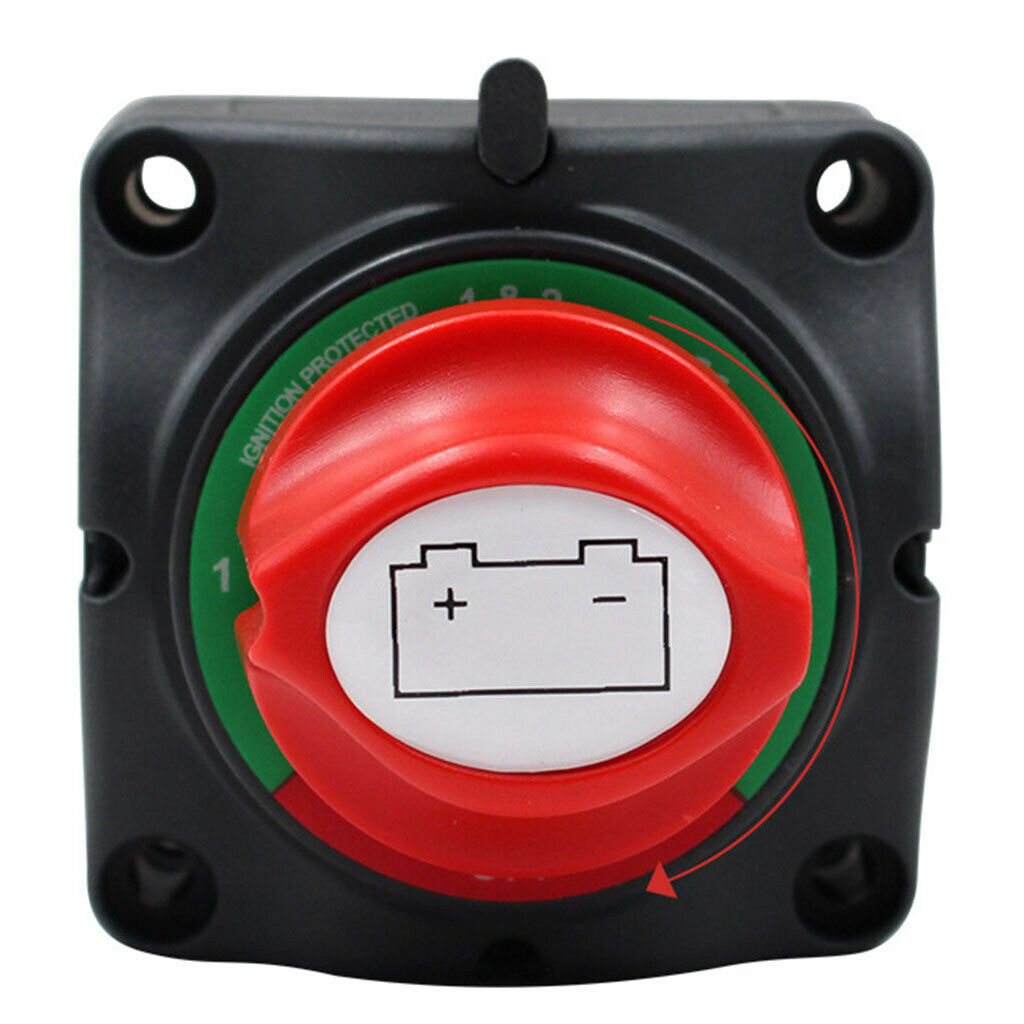 4pcs Dual Battery Selector Disconnect Switch for Marine Boat Vehicle 3 Speed