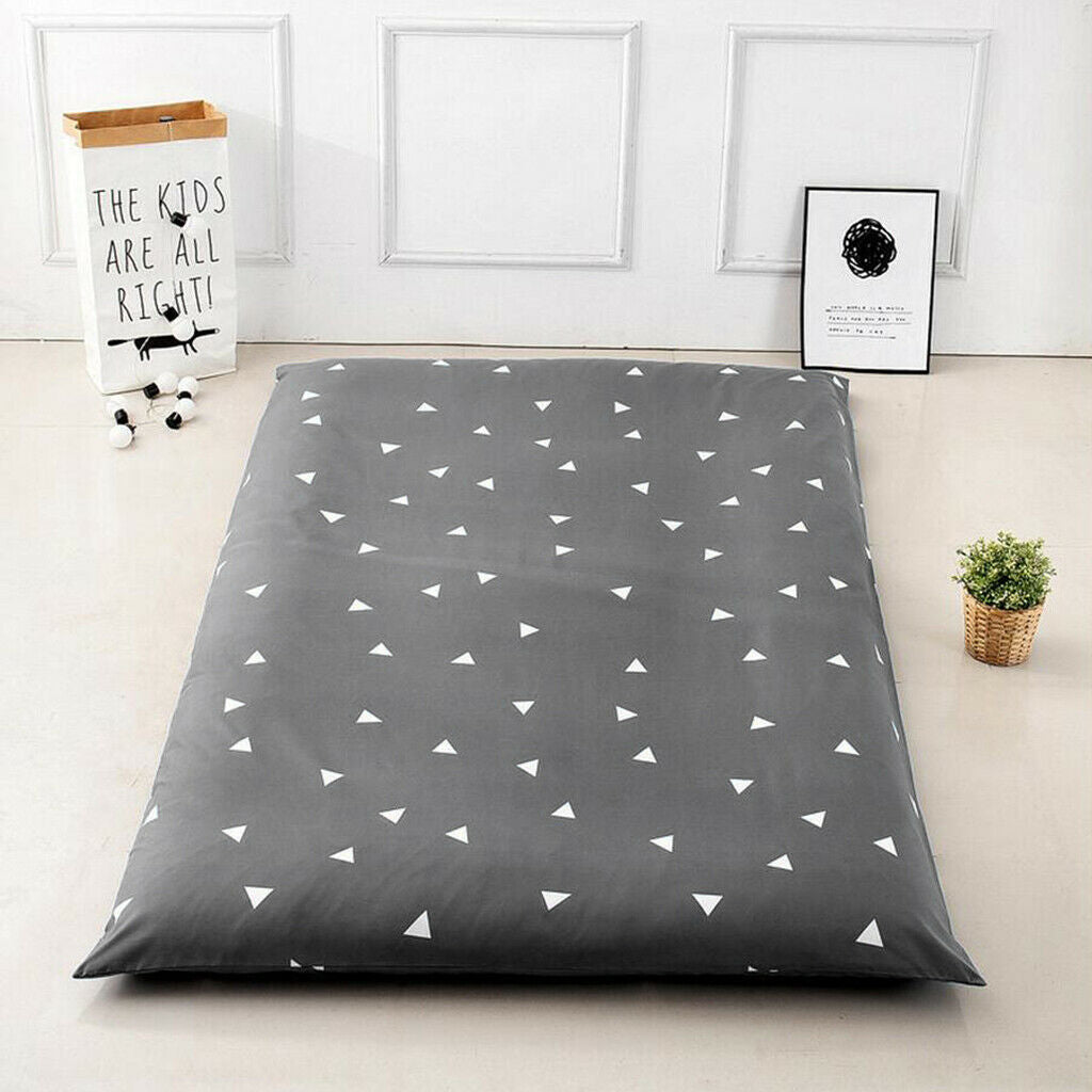 2pcs Comfortable Cotton Floor Mat Coverlet Tatami Mat Cover Bedding Supplies