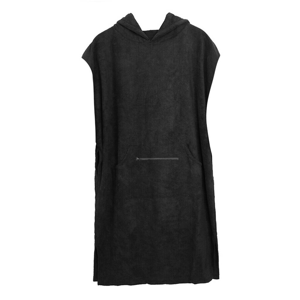 Hooded Surf Poncho Wetsuit Change Robe Towel with Waterproof