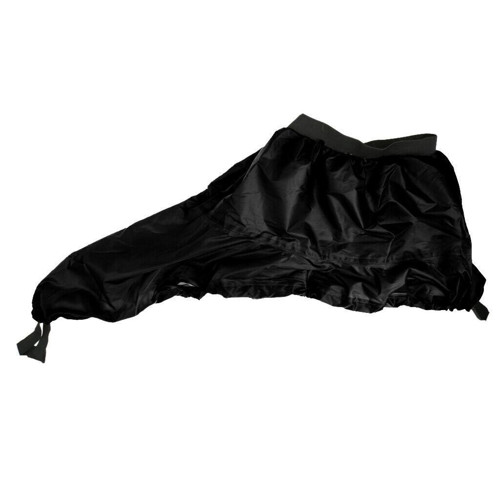 Deluxe Black Nylon Adjustable Waterproof Kayak Cockpit Cover Accessories