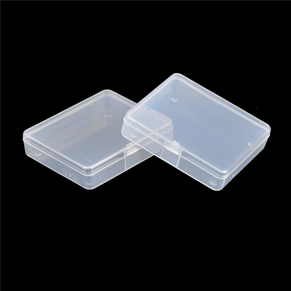 2x Transparent Plastic Storage Box Clear Multipurpose Parts Product Small B Qx