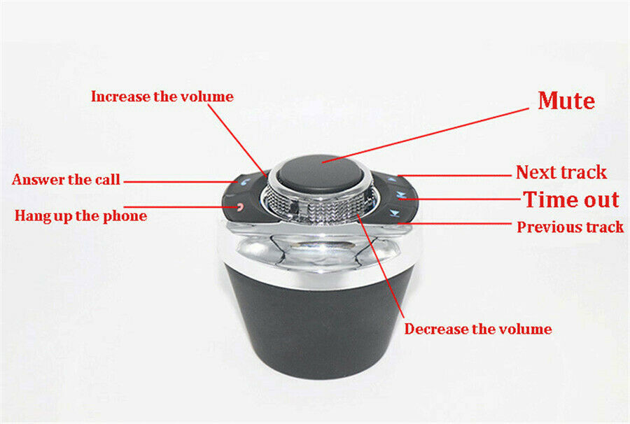 1pc Cup Shape 8User-defined Functions Car Wireless Steering Wheel Control Button