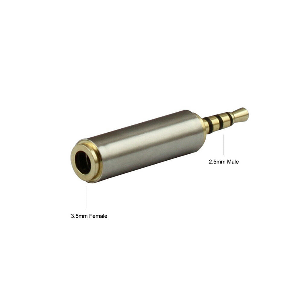 2.5mm to 3.5mm Aux Audio Adapter Converter Male to Female Jack For Headphone