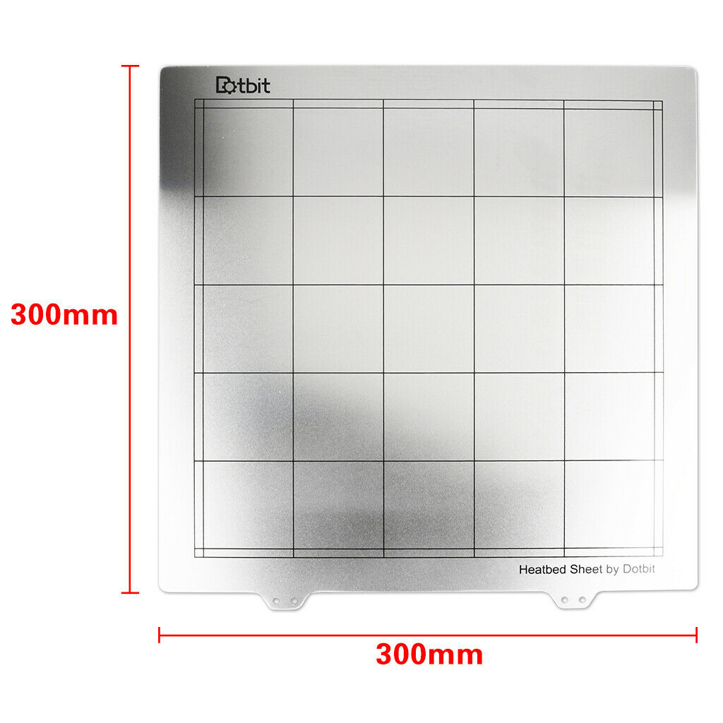 300mm Spring Steel Sheet Heat Bed Platform for CR-10 CR-10S S3 Prusa Tornado