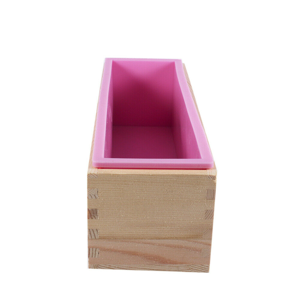 Silicone Soap Mold Wooden Box DIY Tools Toast Loaf Baking Cake Molds