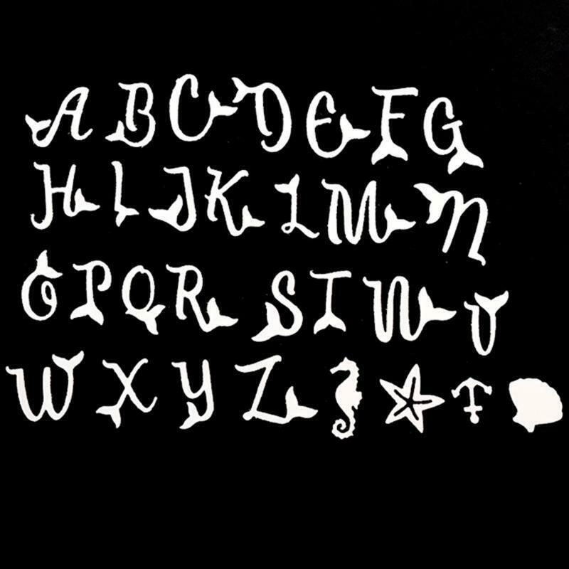 Ocean Fish Alphabet Metal Cutting Dies Stencil Scrapbooking DIY Album Stamp Card