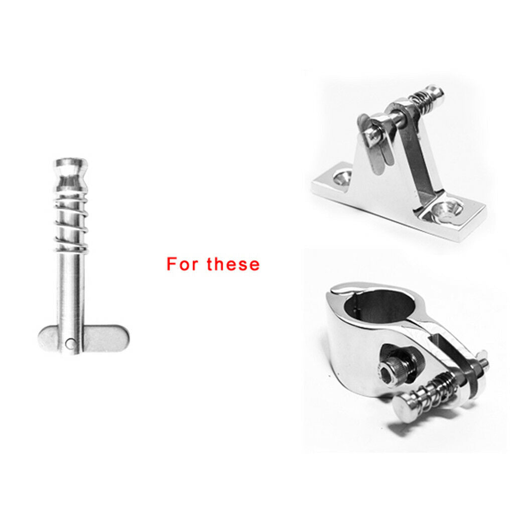 2 X Bimini SunTop Quick Release Pins Stainless Steel Drop Cam & Spring