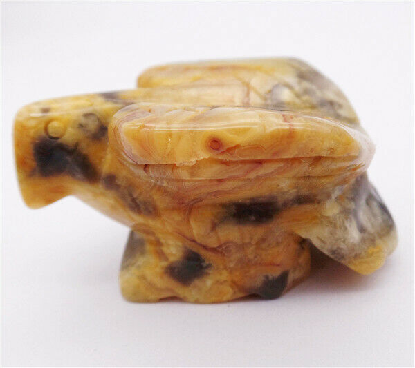 47g 50x30x25mm Natural Crazy Lace Agate Carved Eagle Healing Statue Decor HH8082
