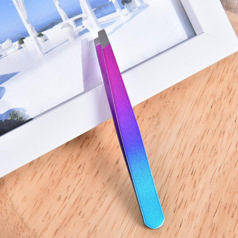 1pcs Stainless Steel Tweezers for Hair Eyebrow Plucker Nail Beauty Slanted.l8