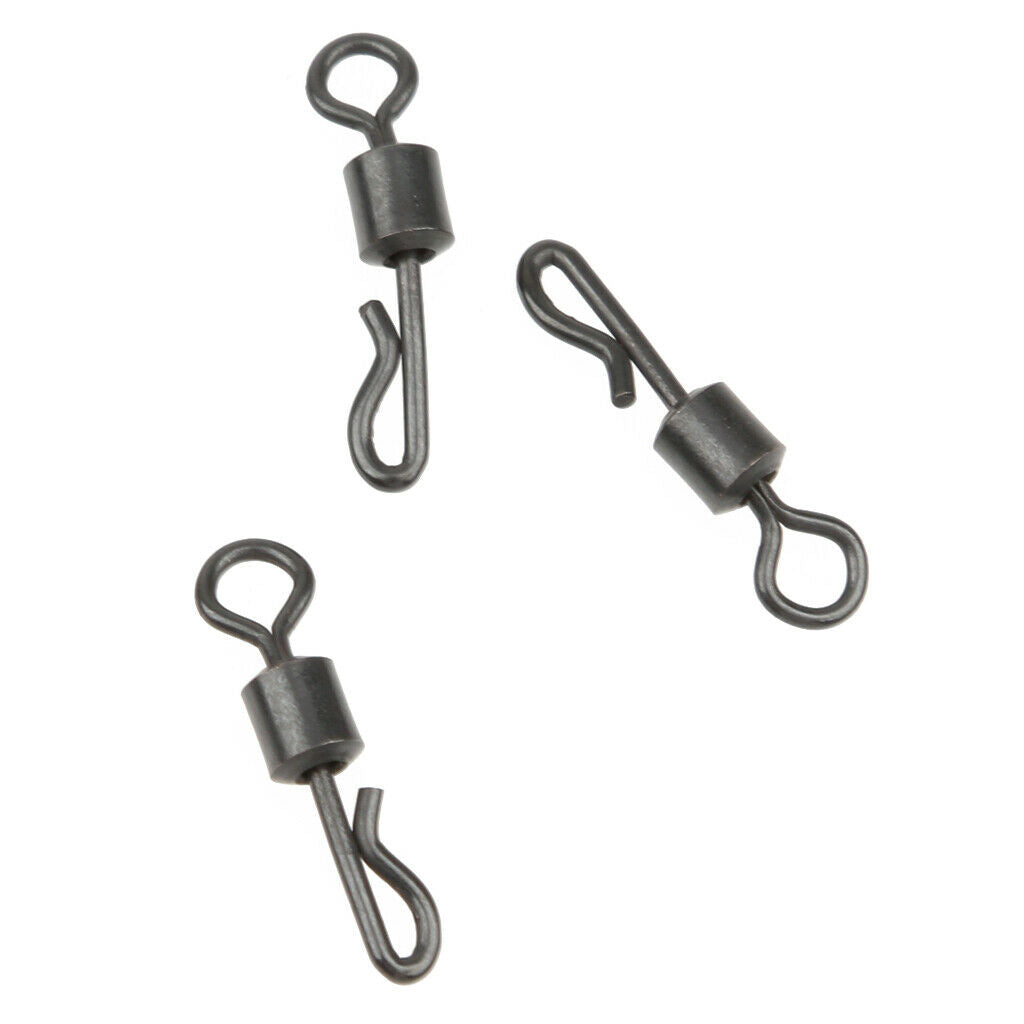 50pcs Fishing Connector Large Body Q-Shaped Quick Change Swivels, Fishing