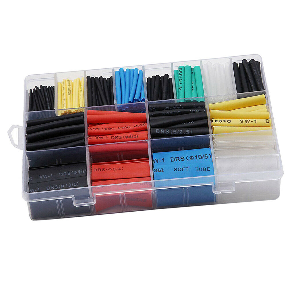 2:1 Heat Shrink Tubing Tube Sleeving Wire Cable 12 Sizes 1-10mm 580Pcs