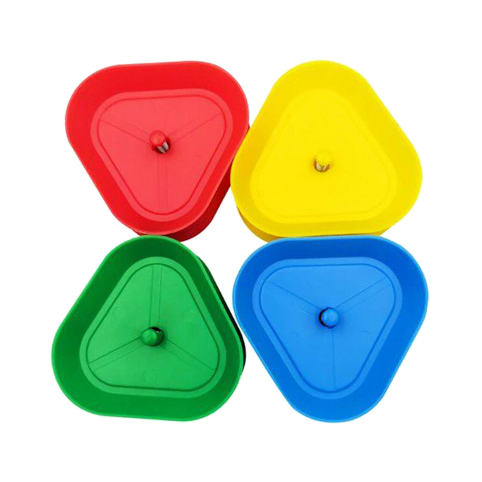 4Pcs Triangle Shaped Playing Card Holder Red Blue Green Yellow for Children