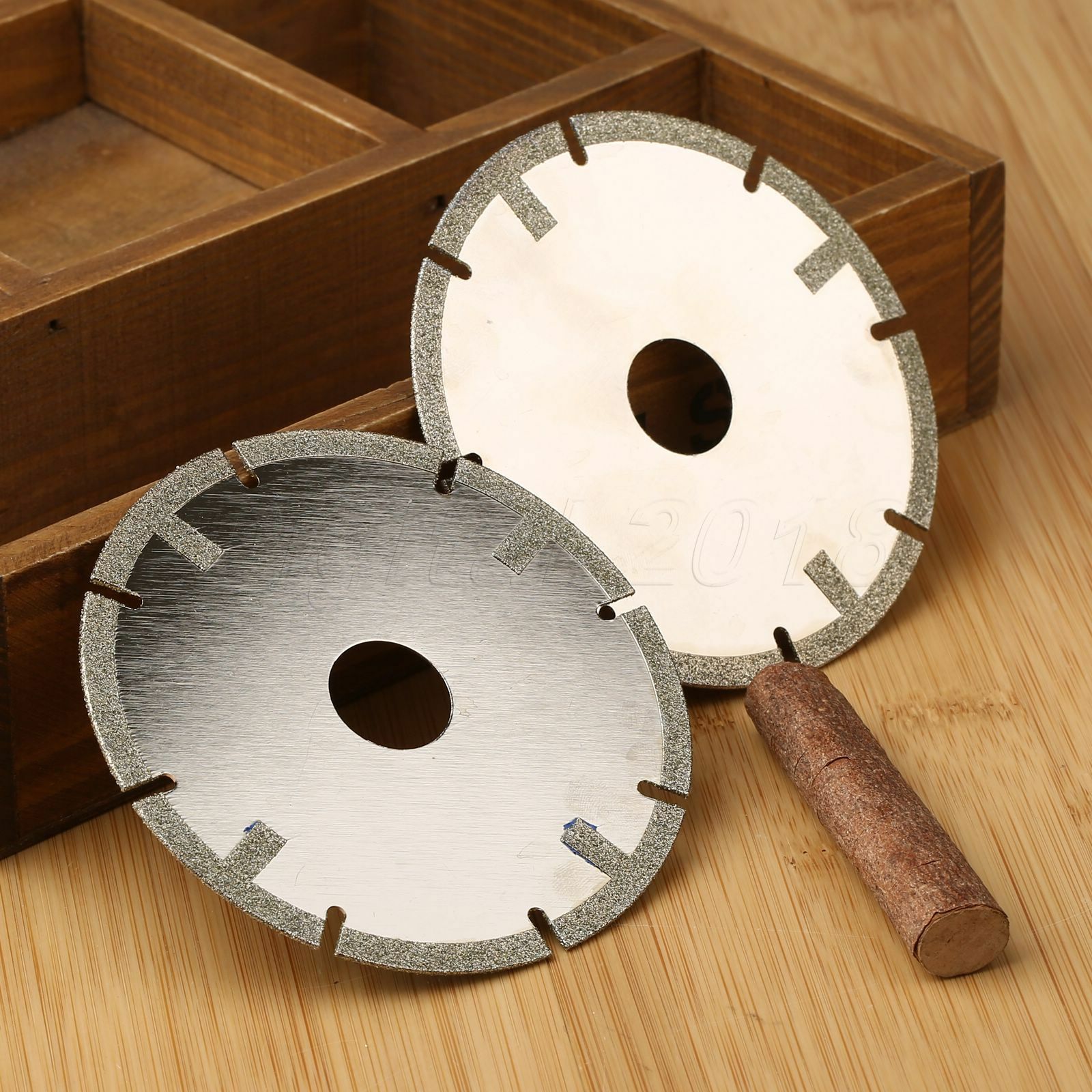 2pcs 4" Diamond Coated Tipped Cut Disc Saw Blade Wheel Rotary Tool Grit 60#