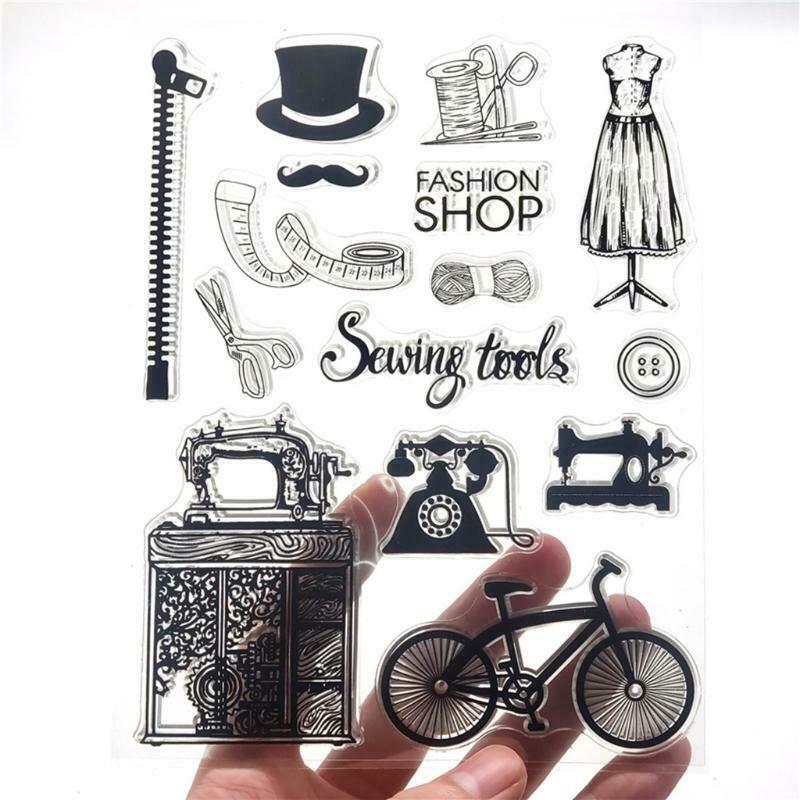 Tailor Shop Silicone Clear Seal Stamp DIY Scrapbooking Embossing Photo Album