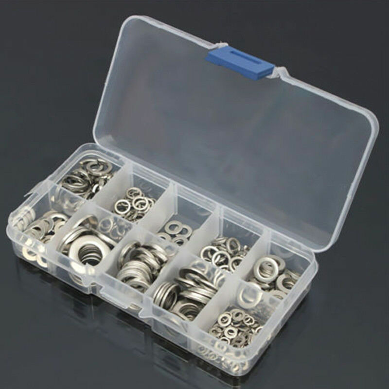 260Pcs Stainless Steel Washer Spring Pad Assortment Set M2.5-M10